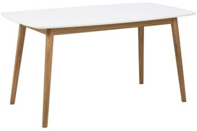 Τραπέζι Oakland D107, Άσπρο, Δρυς, 76x80x150cm, 24 kg, Ινοσανίδες μέσης πυκνότητας, Φυσικό ξύλο καπλαμά, Ξύλο, Ξύλο: Δρυς | Epipla1.gr