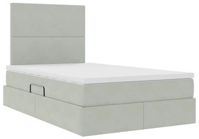 vidaXL Κρεβάτι με αποθηκευτικό χώρο και στρώμα 120 x 200 cm Βελούδο