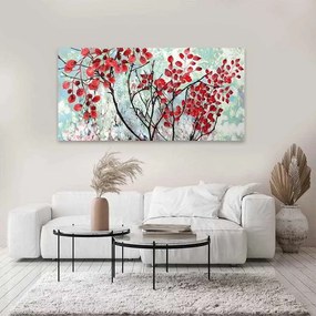 Πίνακας σε καμβά Red Leaves&quot; Megapap ψηφιακής εκτύπωσης 100x50x3εκ.&quot;