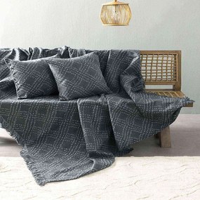 Ριχτάρι - Figure Dark Gray Nima Three-Seater 180x300cm Ακρυλικό-Πολυέστερ