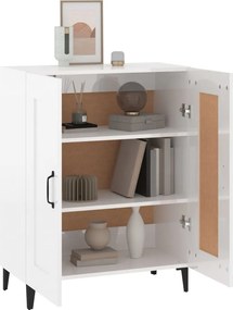 vidaXL Ντουλάπι Γυαλιστερό Λευκό 69,5x34x90 εκ. Επεξεργασμένο Ξύλο