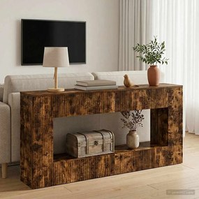 vidaXL Τραπέζι κονσόλας Καπνιστή Δρυς 155 x 29 x 74 εκ.