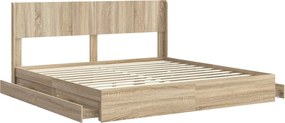 vidaXL Καλάθι με αποθήκη και κεφαλάρι Sonoma Δρυς 180 x 200 cm