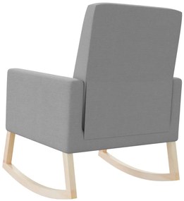 vidaXL Κουνιστή Πολυθρόνα Ανοιχτό Γκρι Υφασμάτινη