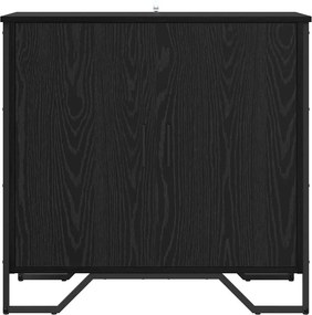 vidaXL Πλαϊνό γραφείο Μαύρη Οξυά 78 x 35 x 74.5 εκ.