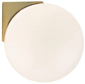 Φωτιστικό Τοίχου - Απλίκα 20149 1xG9 Led Max 7W Με Οπάλ Γυαλί Brushed Brass Aluminium, Glass