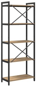vidaXL Βιβλιοθήκη artisan δρυς 60 x 30 x 153 εκ Επεξεργασμένο ξύλο