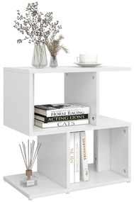 vidaXL Κομοδίνο Λευκό 50 x 30 x 51,5 εκ. από Επεξ. Ξύλο