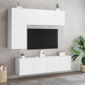 vidaXL Έπιπλα Τοίχου Τηλεόρασης 2 Τεμ. Λευκά 60 x 30 x 41 εκ.