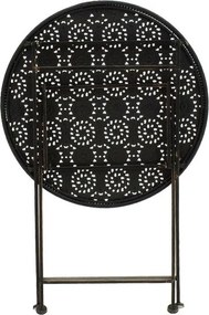 Τραπεζαρία Drill σετ 3τεμ μέταλλο χρώμα χαλκού antique