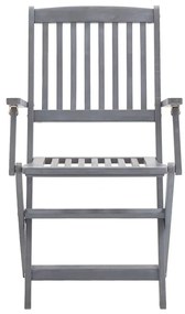 vidaXL Καρέκλες Εξωτ. Χώρου Πτυσσόμενες 6 τεμ Ξύλο Ακακίας &amp; Μαξιλάρια