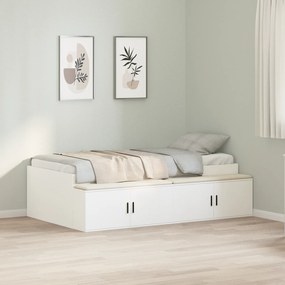 vidaXL Κρεβάτι Αποθήκευσης Λευκό 90x190 εκ