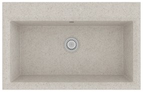 vidaXL νιπτήρας κουζίνας  μπεζ 790x500x193 εκ. Γρανίτης