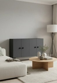 Stewehome πολυλειτουργική κονσόλα ντουλάπι για καφέ και βάση τηλεόρασης 120x32x75 cm