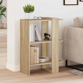vidaXL Ράφι Βιβλίων Δρύς Sonoma 52 x 25 x 71,5 εκ Επεξεργασμένο ξύλο