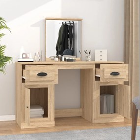 vidaXL Μπουντουάρ με Καθρέφτη Sonoma Δρυς 130x50x132,5 εκ.