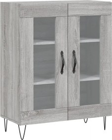 vidaXL Ντουλάπι Γκρι Sonoma 69,5 x 34 x 180 εκ. Επεξεργασμένο Ξύλο