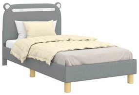 vidaXL Κρεβάτι Παιδικής Κρεβατοκάμαρας με Κεφαλάκι Ανοιχτό γκρι