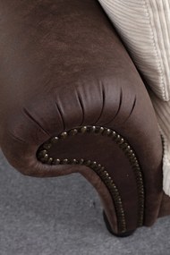 3-Seat Sofa Lawrence Lounge - Brown, White Brown
White