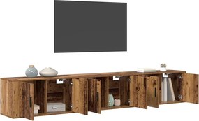 vidaXL Σετ Βαθμιδωτών Ντουλαπιών Τηλεόρασης 3 pcs Παλιό Ξύλο