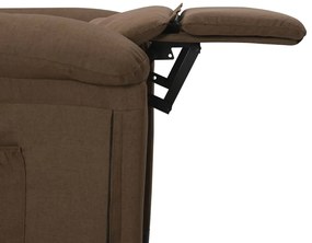 vidaXL Πολυθρόνα Μασάζ Ηλεκτρική Καφέ Υφασμάτινη