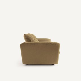 Καναπές-κρεβάτι 3 θέσεων από λινό βελούδο, EDGAR