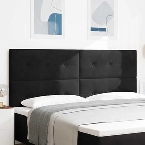 vidaXL LED Κεφαλάρι Μαύρο 100 εκ Βελούδο