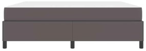 vidaXL Σκελετός κρεβατιού με στρώμα Γκρι 180 x 200 cm Τεχνητό δέρμα