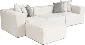 Γωνιακός Καναπές Εκρού FRIDA 68x300x107