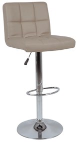 Σκαμπό Bar LINO Μεταλλικό/PU Cappuccino 44x50x92-113 cm