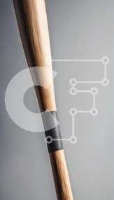 Intra Συλλεκτικό Ξύλινο Παζλ Plywood  4mm - Κοντινό πλάνο ενός ξύλινου ρόπαλου του μπέιζμπολ Σε Ξύλινο Κουτί - Διαστάσεις: 10x10 cm – 25 κομμάτια