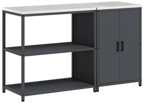 vidaXL Σετ Αποθήκευσης Κουζίνας 2 pcs Ανθρακί 150 x 50 x 92 εκ.