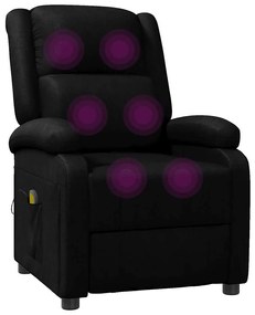 vidaXL Πολυθρόνα Μασάζ Μαύρη από Συνθετικό Δέρμα