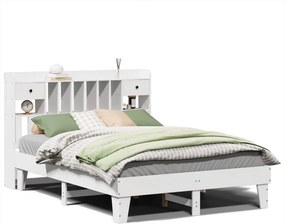 vidaXL Σκελετός Κρεβ. Χωρίς Στρώμα Λευκό 160x200 εκ Μασίφ Πεύκο