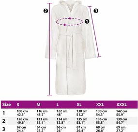 vidaXL Μπουρνούζι KINN Λευκό S Βαμβάκι