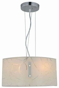 Φωτιστικό Οροφής Spirelli 304400201 Decorated White Trio Lighting Metal, Glass