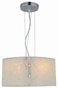 Φωτιστικό Οροφής Spirelli 304400201 Decorated White Trio Lighting Μέταλλο,Γυαλί