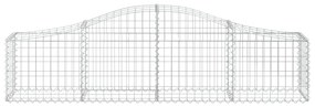 vidaXL Συρματοκιβώτια Τοξωτά 18 τεμ. 200x30x40/60 εκ. Γαλβαν. Ατσάλι