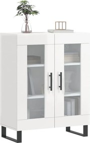 vidaXL Ντουλάπι Γυαλιστερό Λευκό 69,5x34x90 εκ. Επεξεργασμένο Ξύλο
