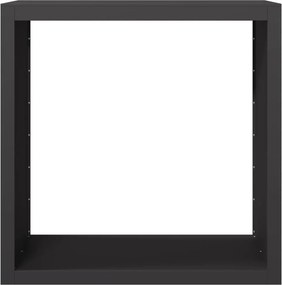 vidaXL Ράφι Καυσόξυλων Μαύρο 100x40x100 εκ. Ατσάλινο
