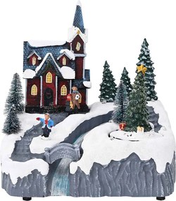 vidaXL Διακόσμηση Χριστουγεννιάτικου Χωριού Πολύχρωμο Πλαστικό