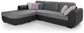 Γωνιακός καναπές Lazur, γκρί-σκούρο γκρι 285x90x220cm Αριστερή γωνία –AZE-TED-035