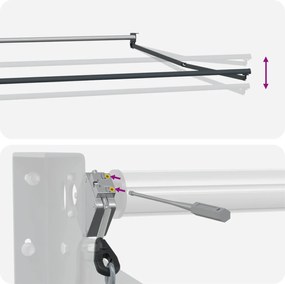 vidaXL Ηλεκτρικό Ανακλινόμενο Κάθισμα Ανθρακί 2,5 x 2 m Αλουμίνιο