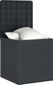 vidaXL Κουτί αποθήκευσης Ανθρακί 55 x 53 x 57 εκ. Πολυπροπυλένιο