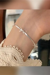 Stewehome Βραχιόλι από ανοξείδωτο χάλυβα με ιταλική αλυσίδα και φιόγκο