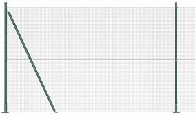 vidaXL Φράκτης με Στυλό Πράσινο 10 x 1,5 m