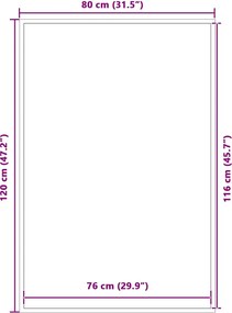 vidaXL Πατάκι Εισόδου Μαύρο 80 x 120 εκ.