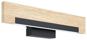 Φωτιστικό Τοίχου-Απλίκα Led Camacho 99294 3000K Black-Brown Eglo Metal,Wood