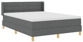 vidaXL Κινητή Κλίνη  με Στρώμα σε Σκούρο Γκρι, 160 x 200 εκ Ύφασμα