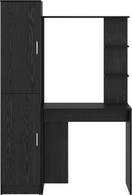 vidaXL Γραφείο 2 pcs Μαύρη Οξυά